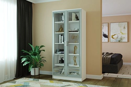 Книжный шкаф Альма-7 Белый - фото 1