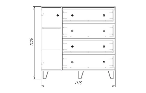 Комод Колорадо-5 МДФ - фото 4