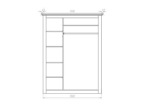 Шкаф-купе Классика-21 МДФ - фото 4