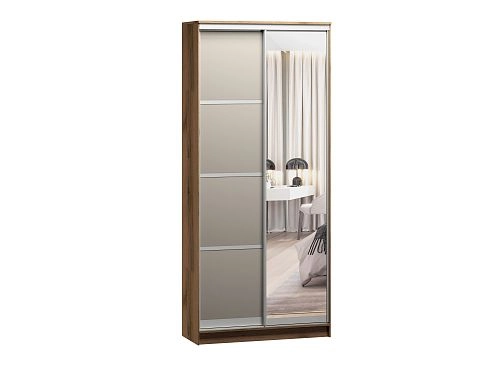 Шкаф-купе Борнео-2.4 Дуб Делано/Серебро - фото 2