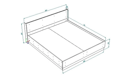 Кровать Алина, ширина-140 - фото 6