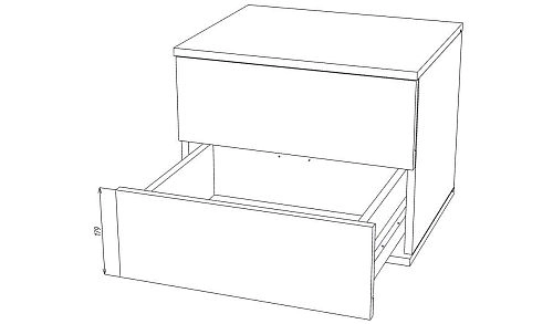 Тумба прикроватная Марвин Йорк фрезеровка 2 Милк - фото 3