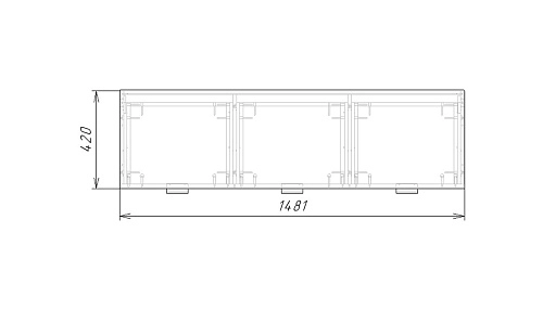 ТВ тумба Салерно NEW 3 Аквамарин - фото 5