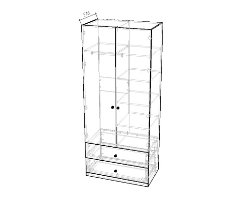 Стенка детская Стрекоза-5 Графит - фото 7