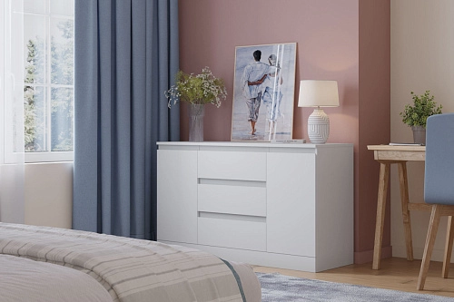 Комод Стефани Мальм-25 Белый - фото 1