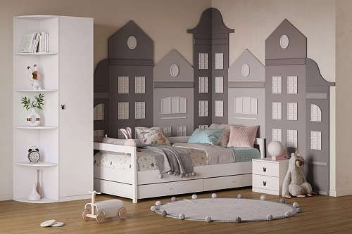 Стенка детская Банни-2 Белый - фото 1