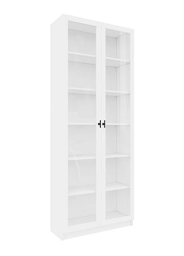 Шкаф Библиотека Билли Хелена-20 Белый/Черный - фото 4