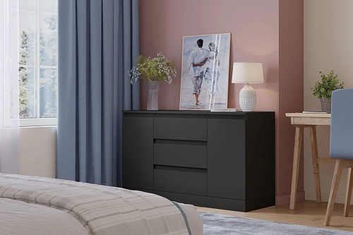 Комод Стефани Мальм-25 Черный - фото 1