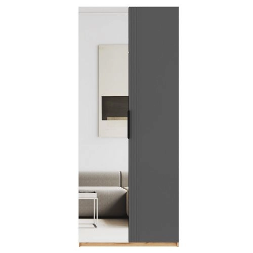 Шкаф распашной Астрис-2 с зеркалом Графит - фото 3