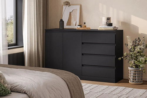 Комод Стефани Мальм-18 Черный - фото 1