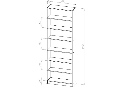 Шкаф для книг Билли-105 - фото 3