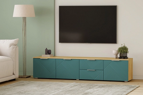 ТВ тумба Салерно NEW 1 Аквамарин - фото 1