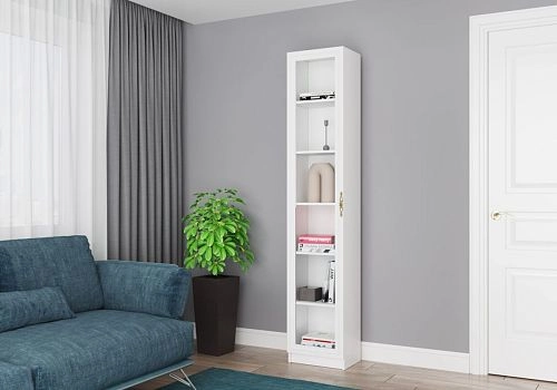 Книжный шкаф Карлос-005 Белый - фото 4