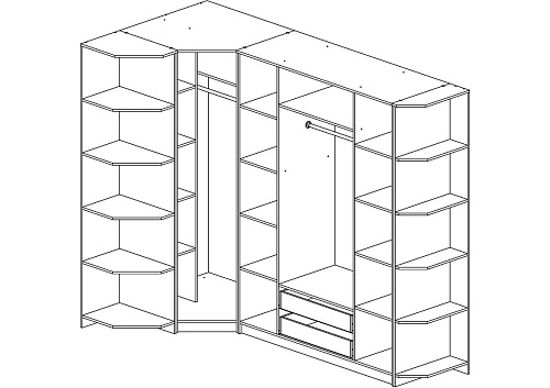 Шкаф угловой НКМ-1 - фото 2