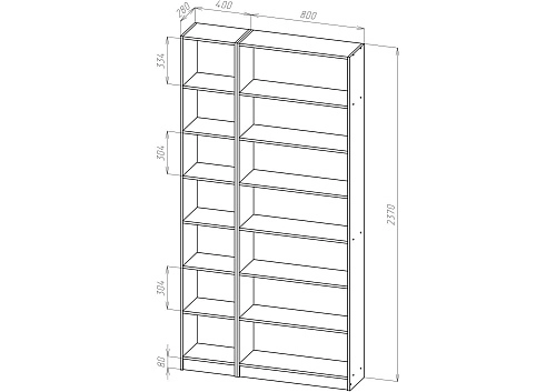 Стеллаж Билли-02 - фото 3