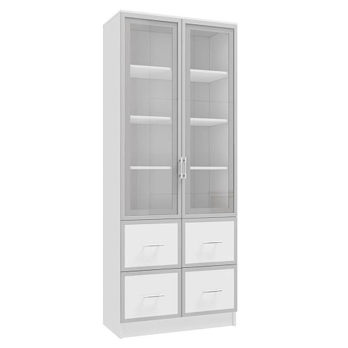 Книжный шкаф Альма-10 Белый - фото 2