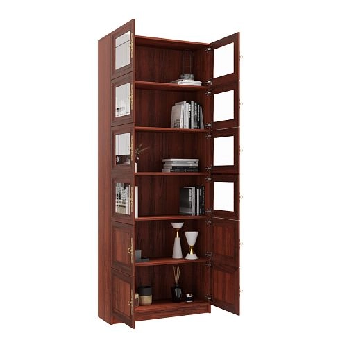 Шкаф книжный Карлос-044 Орех Итальянский - фото 2