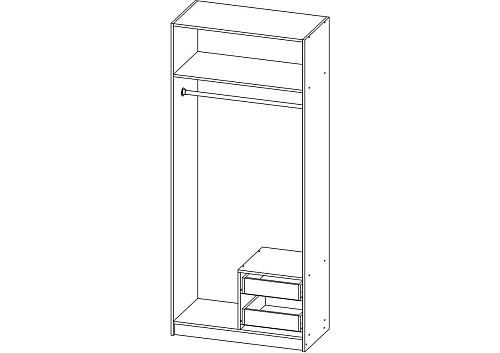 Шкаф распашной Эконом-2 - фото 2