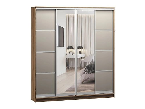 Шкаф-купе Борнео-4.4 Дуб Делано/Серебро - фото 2