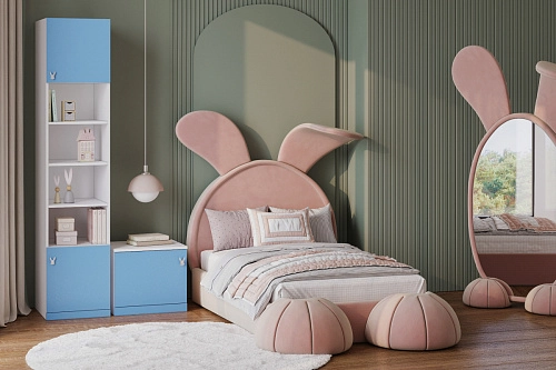 Стенка детская Банни-1 Пастельно-Синий - фото 1