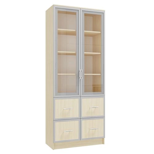 Книжный шкаф Альма-10 Дуб Молочный - фото 3