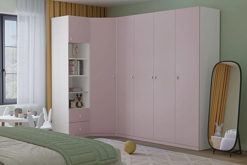 Стенка детская Банни-4 Розовый Лайт - фото 1