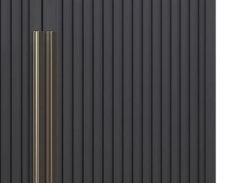 Шкаф распашной Брей-5 Хит с антресолью с зеркалами Черный - фото 3