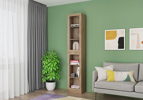 Книжный шкаф Карлос-033 Дуб Сонома - фото 1