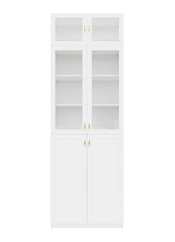 Стеллаж Билли Хелена-21 с антресолью Белый/Золото - фото 5