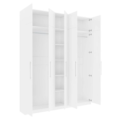 Шкаф распашной Калифорния-5 с антресолью Белый - фото 3