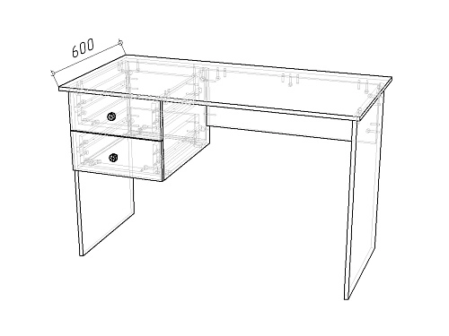 Письменный стол Стрекоза-1 Белый - фото 2