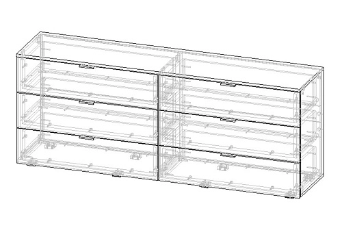 Комод Салерно NEW 6 Аквамарин - фото 3