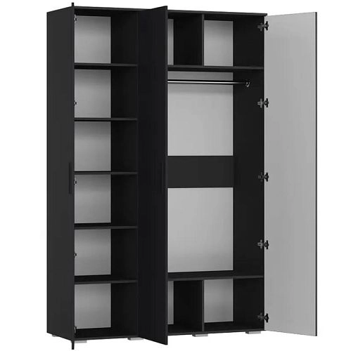 Шкаф распашной Синтра 3 Черный - фото 2