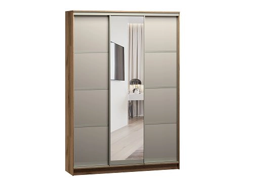 Шкаф-купе Борнео-3.4 Дуб Делано/Слоновая Кость - фото 2