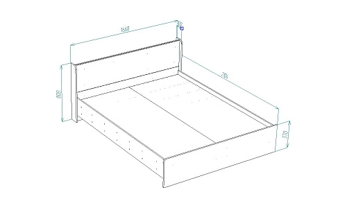 Кровать Алина, ширина-140 - фото 4