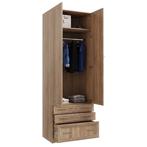 Шкаф распашной Карлос-033 Дуб Сонома - фото 4