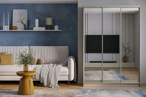 Шкаф-купе Борнео-3.5 Кашемир/Слоновая кость - фото 1