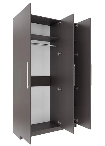 Шкаф распашной Калифорния-3 Графит - фото 3