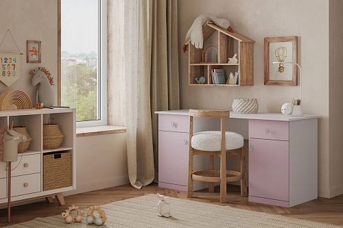 Письменный стол Банни-6 Розовый Лайт - фото 1