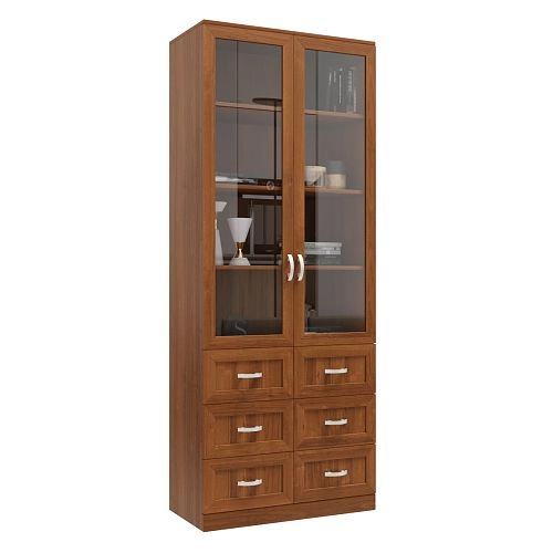 Книжный шкаф Библиограф 2.5 Квадро Орех Экко - фото 3