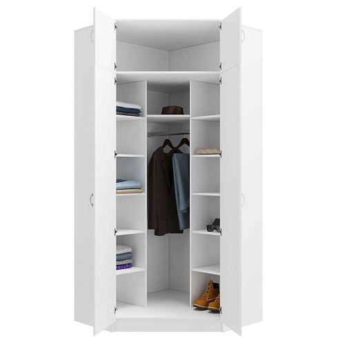 Шкаф угловой Алиса-16 Белый - фото 2