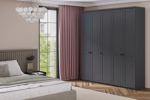 Шкаф распашной София РАХ-10 МДФ Графит - фото 1