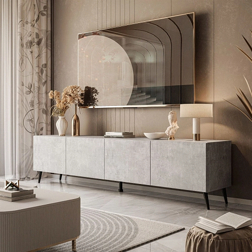 ТВ тумба Виго-1 на ножках Ателье Светлое - фото 1