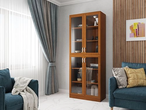 Книжный шкаф Библиограф 2.2 Квадро Орех Экко - фото 1