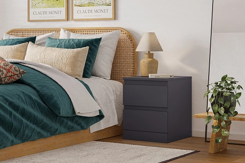 Тумба прикроватная Стефани Мальм Графит - фото 1