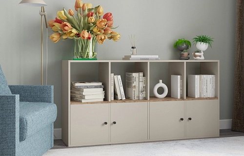 Стеллаж Оренсе-8 Кашемир - фото 1