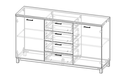 Комод Техас-4 МДФ - фото 3