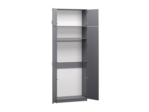 Шкаф распашной Лайт-2 с антресолью Графит - фото 3