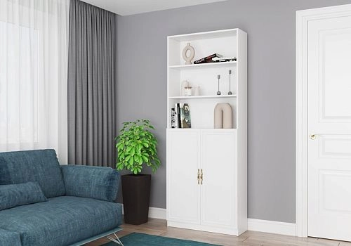 Книжный шкаф Карлос-026 Белый - фото 4