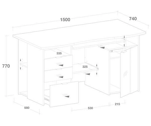 Компьютерный стол СК-22 - фото 2
